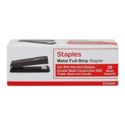 Staplers|Staples Desktop Stapler, Full-Strip Capacity, Black (24547-CC)