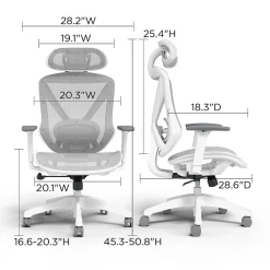 Ergonomic Chairs*Staples Dexley Ergonomic Mesh Swivel Task Chair, (UN61365) Gray
