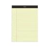 Notepads|Staples Double-Sheet Notepad, 8.5" x 11.75", Wide Ruled, Canary, 100 Sheets/Pad (20-243)