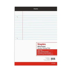 Notepads|Staples Double-Sheet Notepad, 8.5