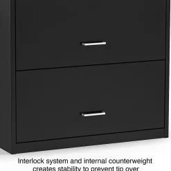 File Cabinets*Staples 2-Drawer Lateral File Cabinet, Letter/Legal Size, Lockable, 27.3
