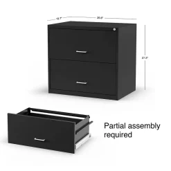 File Cabinets*Staples 2-Drawer Lateral File Cabinet, Letter/Legal Size, Lockable, 27.3
