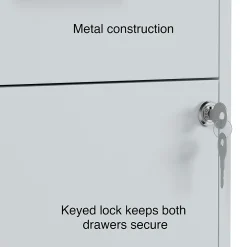 File Cabinets*Staples 2-Drawer Mobile Vertical File Cabinet, Letter Size, Lockable, 26.3