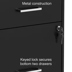 File Cabinets*Staples 3-Drawer Mobile Vertical File Cabinet, Letter Size, Lockable, 25.7