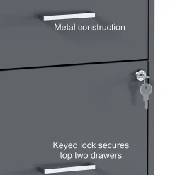File Cabinets*Staples 4-Drawer Vertical File Cabinet, Letter Size, Lockable, 45.8