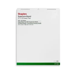 Easel Paper Pads*Staples Easel Pads, 27" x 35", White, 50 Sheets/Pad, 4 Pads/Carton (ST17640)
