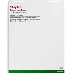 Easel Paper Pads*Staples Easel Pads, 27" x 35", White, 50 Sheets/Pad, 4 Pads/Carton (ST17639)