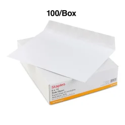 Staples EasyClose Booklet Envelopes, 12