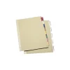 Dividers|Staples Economy Insertable Paper Dividers, 5-Tab, Multicolor, 6 Sets/Pack (13518/14484)