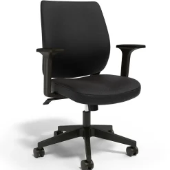 Office Chairs*Staples ® Essentials Ergonomic Fabric Swivel Task Chair, Black (UN59380)