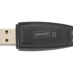 Hot Staples Everyday 32GB USB 2.0 Type A Flash Drive, Black (28205)