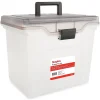 File Storage|Staples File Box File Portable Tote, Letter Size, Clear (140165/111112)