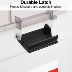 File Storage|Staples File Box File Portable Tote, Letter Size, Clear (140165/111112)