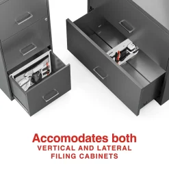 File Cabinets*Staples File Cabinet Tech Organizer, Gray/Black (TR62605)