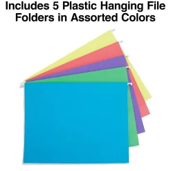 File Storage|Staples ® File Caddy with File Folders, Open Lid, Letter, Black (10613)