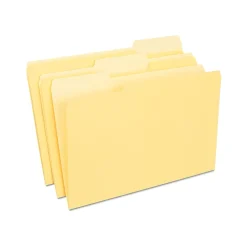 File Folders|Staples File Folder, 1/3-Cut Tab, Legal Size, , 100/Box (ST224576-CC) Yellow