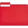 File Folders|Staples File Folder, 1/3-Cut Tab, Letter Size, Plastic, Assorted Colors, 18/Box (ST62540)