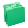 File Folders|Staples File Folders, 1/3-Cut Tab, Letter Size, Green, 24/Pack (22948-US)