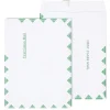 Online Staples First Class EasyClose Catalog Envelopes, 9"L x 12"H, White and Green, 100/Box (SPL486929)