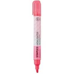 Highlighters|Staples ® Fluent LQ™ Highlighters, Pink, 12pk