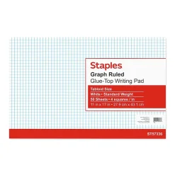 Notepads|Staples Graph Pad, 11