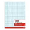 Notepads|Staples Graph Pad, 8.5" x 11" (US letter), Graph Ruled, White, 50 Sheets/Pad, 6 Pads/Pack (35705)