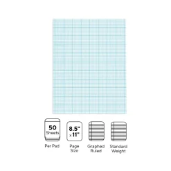 Notepads|Staples Graph Pad, 8.5