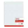 Filler Paper|Staples ® Graph Ruled Filler Paper, 8" x 10.5", 3-Hole Punched, White, 80 Sheets/Pack (ST40476B)