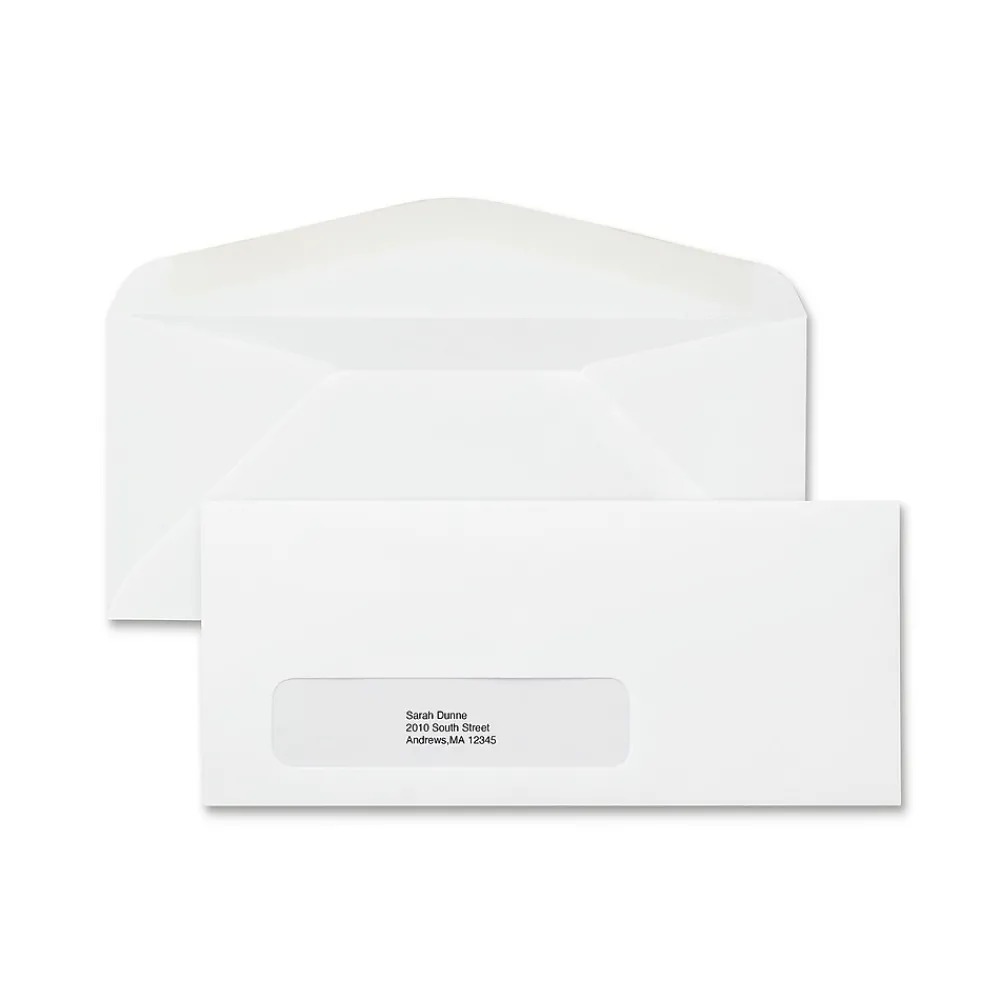 Hot Staples Gummed #9 Business Envelope, 3 7/8" x 8 7/8", White Wove, 500/Box (351470N)