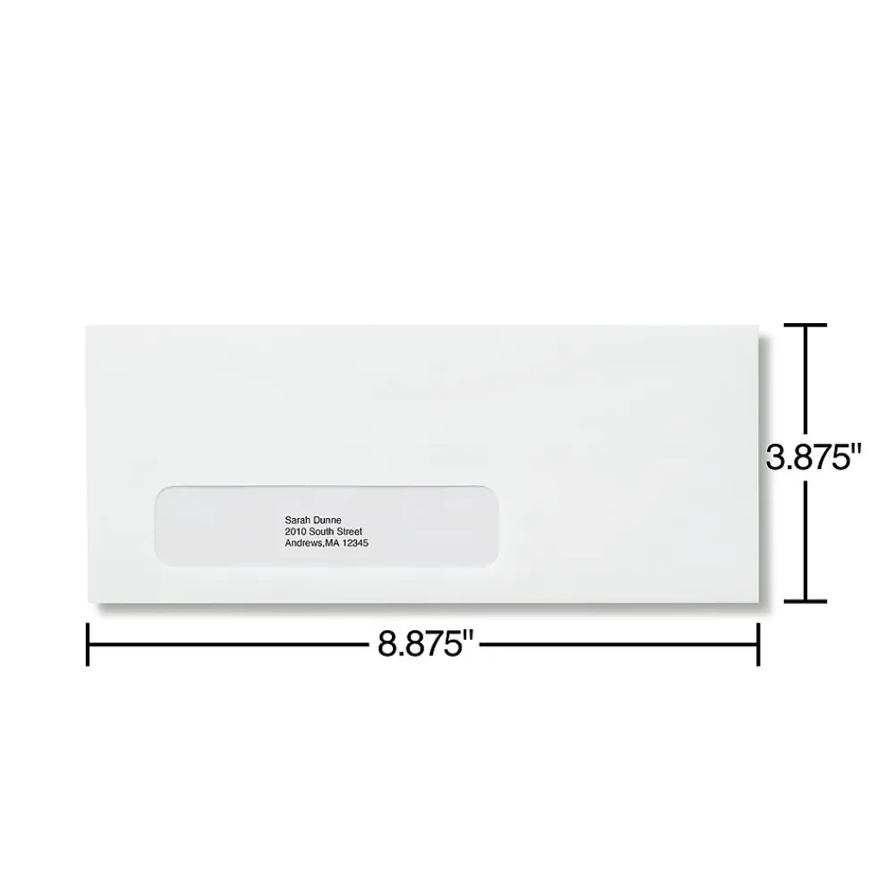 Hot Staples Gummed #9 Business Envelope, 3 7/8" x 8 7/8", White Wove, 500/Box (351470N)
