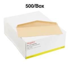 Staples Gummed #12 Business Envelopes, 4 3/4