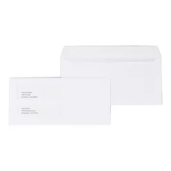 Outlet Staples Gummed Business Envelopes, 4 3/16" x 9", White, 1000/Box (381911/17045)