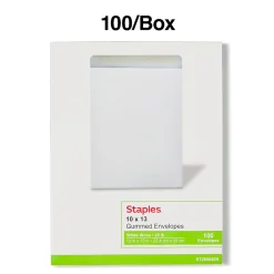 Discount Staples Gummed Catalog Envelopes, 10