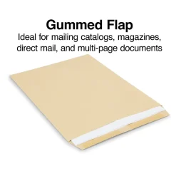 Discount Staples Gummed Kraft Catalog Envelopes, 9"L x 12"H, Brown, 100/Box (SPL194969)