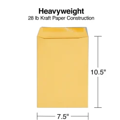 Discount Staples Gummed Kraft Catalog Envelopes, 7.5