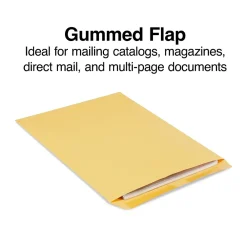 New Staples Gummed Kraft Catalog Envelopes, 11.5" x 14.5", Brown, 100/Box (SPL534776)