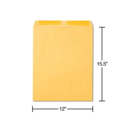 Online Staples Gummed Kraft Catalog Envelopes, 12