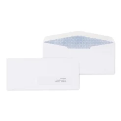 Discount Staples Gummed Security Tinted #10 Window Envelope, 4 1/8" x 9 1/2", White Wove, 500/Box (19806/572043)