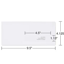 Discount Staples Gummed Security Tinted #10 Window Envelope, 4 1/8