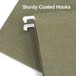 Hanging File Folders|Staples ® Hanging File Folders, 5-Tab, Letter Size, Standard Green, 250/Carton (ST116764CT)