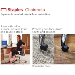 Chair Mats*Staples Hard Floor Chair Mat with Lip, 36