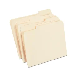 File Folders|Staples Heavy Duty File Folder, 1/3 Cut Tab, Letter Size, , 250/Box (TR56677) Manila