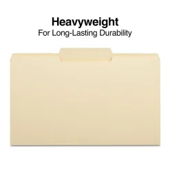 File Folders|Staples Heavy Duty File Folder, 1/3-Cut Tab, Legal Size, Manila, 50/Box (ST18362-CC)