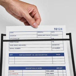 Sheet Protectors|Staples Heavy Duty Stitched Job Ticket Holder, 9