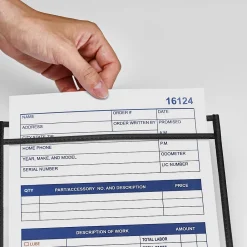 Sheet Protectors|Staples Heavy Weight Stitched Job Ticket Holder, 8.5