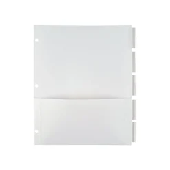 Dividers|Staples Insertable Paper Dividers, 5-Tab, Clear (13497/11271)