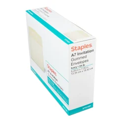 Online Staples Invitation Envelope, Ivory, 50/Box (51491-US)