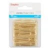Clips & Fasteners|Staples Jumbo Paper Clips, Gold, 100/Pack (32012)