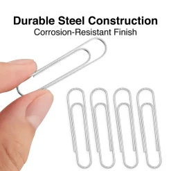 Clips & Fasteners|Staples Jumbo Paper Clips, Silver, 100/Box (A7026601A)