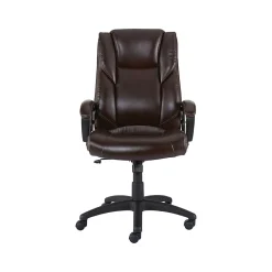 Office Chairs*Staples Kelburne Luxura Ergonomic Faux Leather Swivel Executive Chair, (58227-CC) Brown